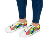 Women’s Low Top Sneakers — Colorful Paint Splat Design thumbnail 8