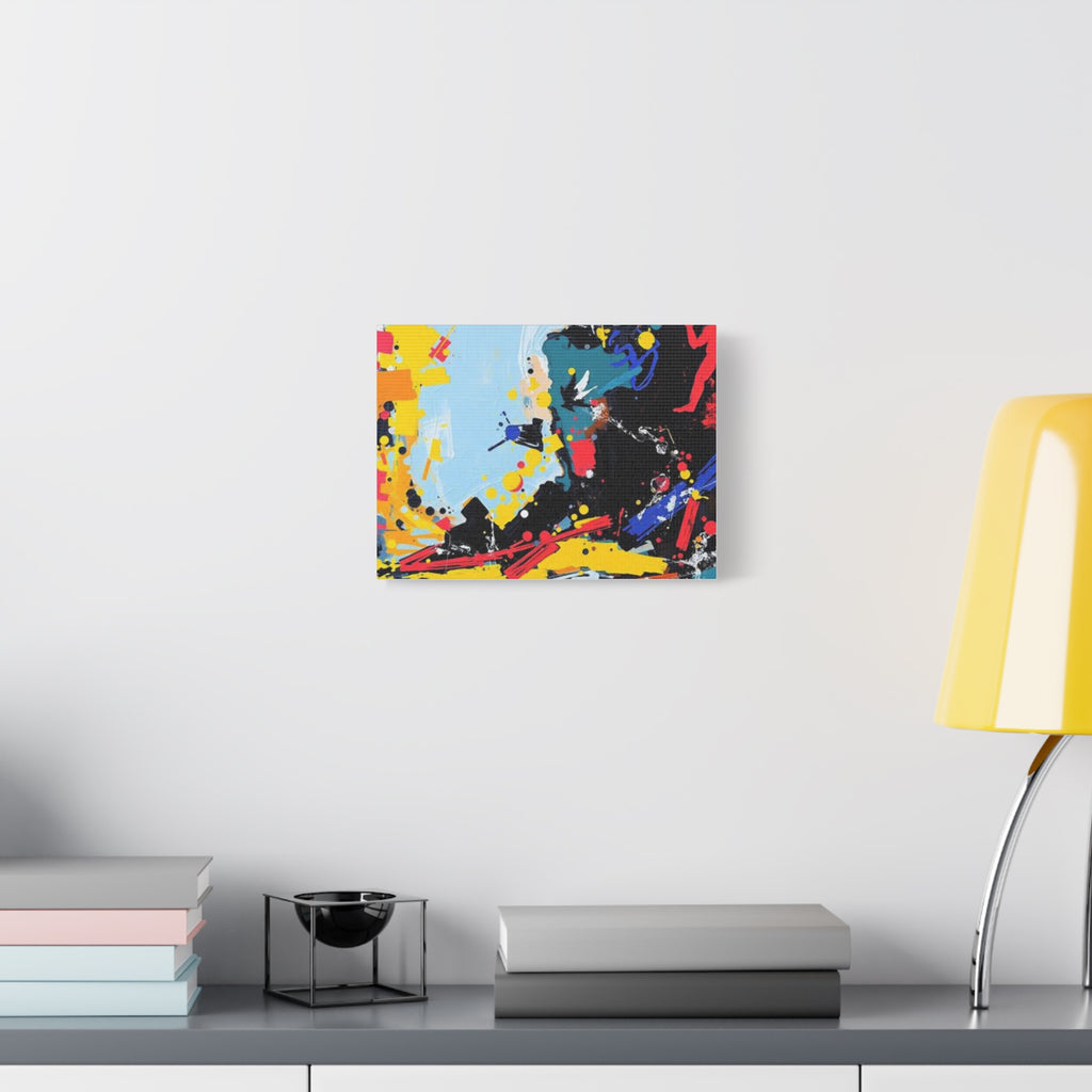 Abstract Color Splash Matte Canvas Print — Modern Stretched Wall Art