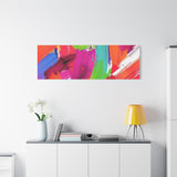Abstract Rainbow Brushstrokes Matte Canvas Wall Art — Vibrant Stretched 1.25" thumbnail 93