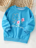 Children's Floral Crew Neck Casual Sweatshirt thumbnail 1