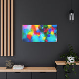 Abstract Rainbow Splash Matte Canvas Print thumbnail 76
