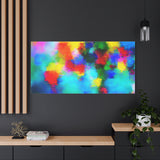 Abstract Rainbow Splash Matte Canvas Print thumbnail 97