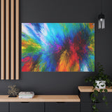 Abstract Color Explosion Matte Canvas Print thumbnail 100