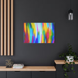 Abstract Rainbow Waves Matte Canvas Print — Vibrant Colorful Wall Art thumbnail 73