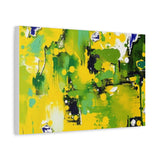 Abstract Green & Yellow Matte Canvas Print – Vibrant Modern Wall Art thumbnail 41