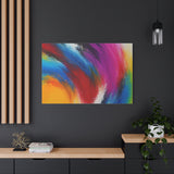 Abstract Rainbow Swirl Matte Canvas Print (Stretched) thumbnail 88