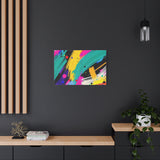 Abstract Neon Brushstroke Canvas Print — Colorful Modern Wall Art thumbnail 64