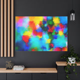 Abstract Rainbow Splash Matte Canvas Print thumbnail 100