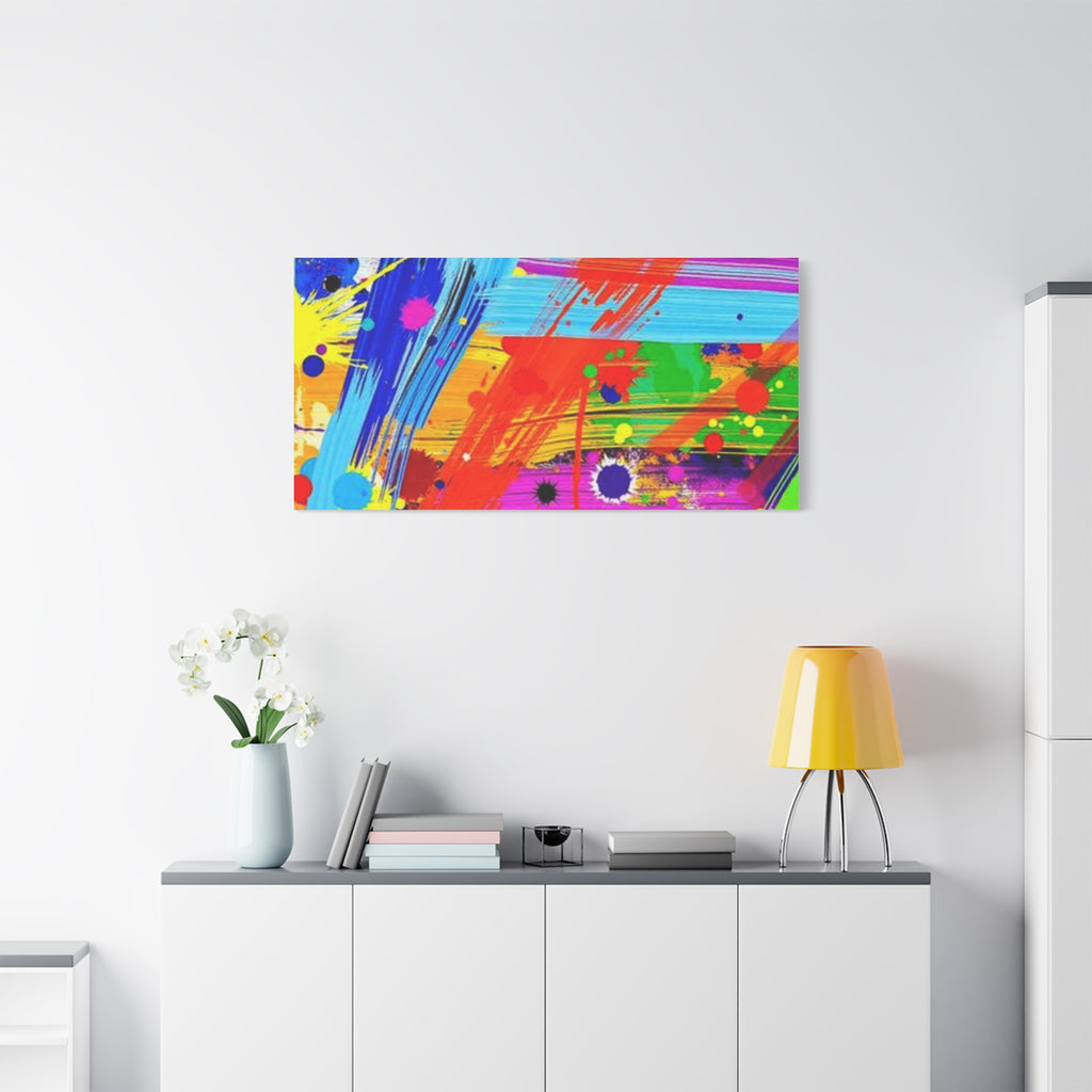 Abstract Color Splash Canvas Print — Vibrant Modern Wall Art