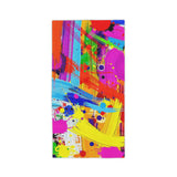 Abstract Neon Paint Brushstroke Beach Towel — Vibrant Color Splash Summer Towel thumbnail 2