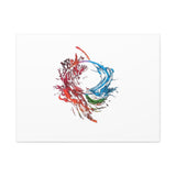 Abstract Color Splash Canvas Print — Modern Watercolor Circle Art on Matte Stretched Canvas thumbnail 14