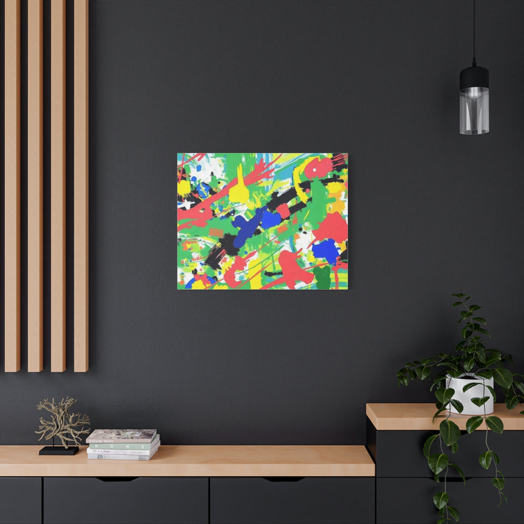 Abstract Color Splash Canvas Print — Vibrant Modern Wall Art