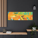 Abstract Orange & Green Canvas Art — Vibrant Modern Wall Decor thumbnail 94