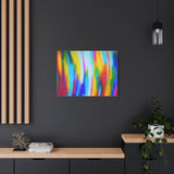 Abstract Rainbow Waves Matte Canvas Print — Vibrant Colorful Wall Art thumbnail 67