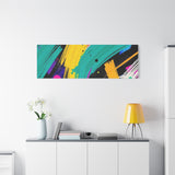 Abstract Neon Brushstroke Canvas Print — Colorful Modern Wall Art thumbnail 93