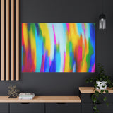 Abstract Rainbow Waves Matte Canvas Print — Vibrant Colorful Wall Art thumbnail 100