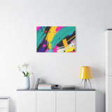 Abstract Neon Brushstroke Canvas Print — Colorful Modern Wall Art thumbnail 75