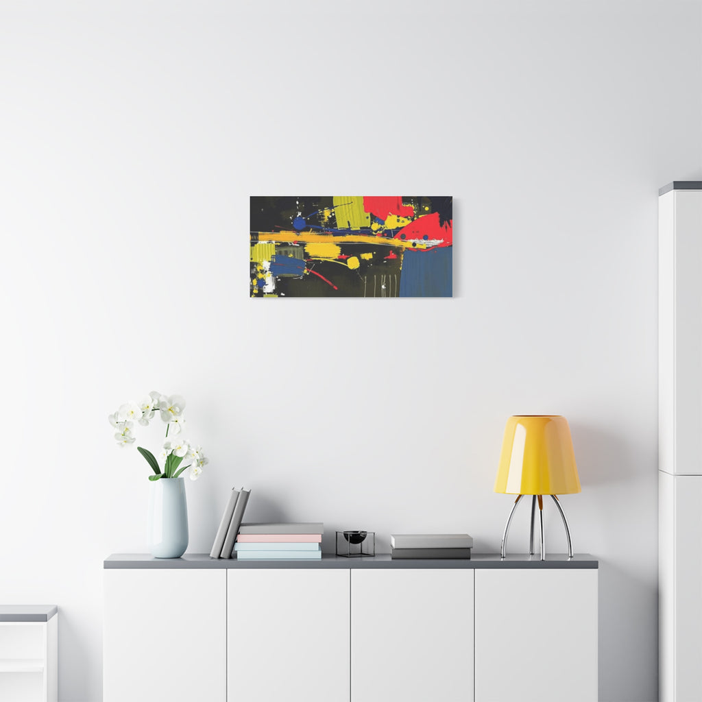 Abstract Color Splash Matte Canvas Print — Modern Stretched Wall Art