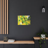 Abstract Green & Yellow Matte Canvas Print – Vibrant Modern Wall Art thumbnail 55