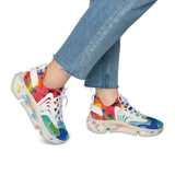 Colorful Abstract Mesh Sneakers — Women's Lightweight Breathable Athletic Shoes thumbnail 10