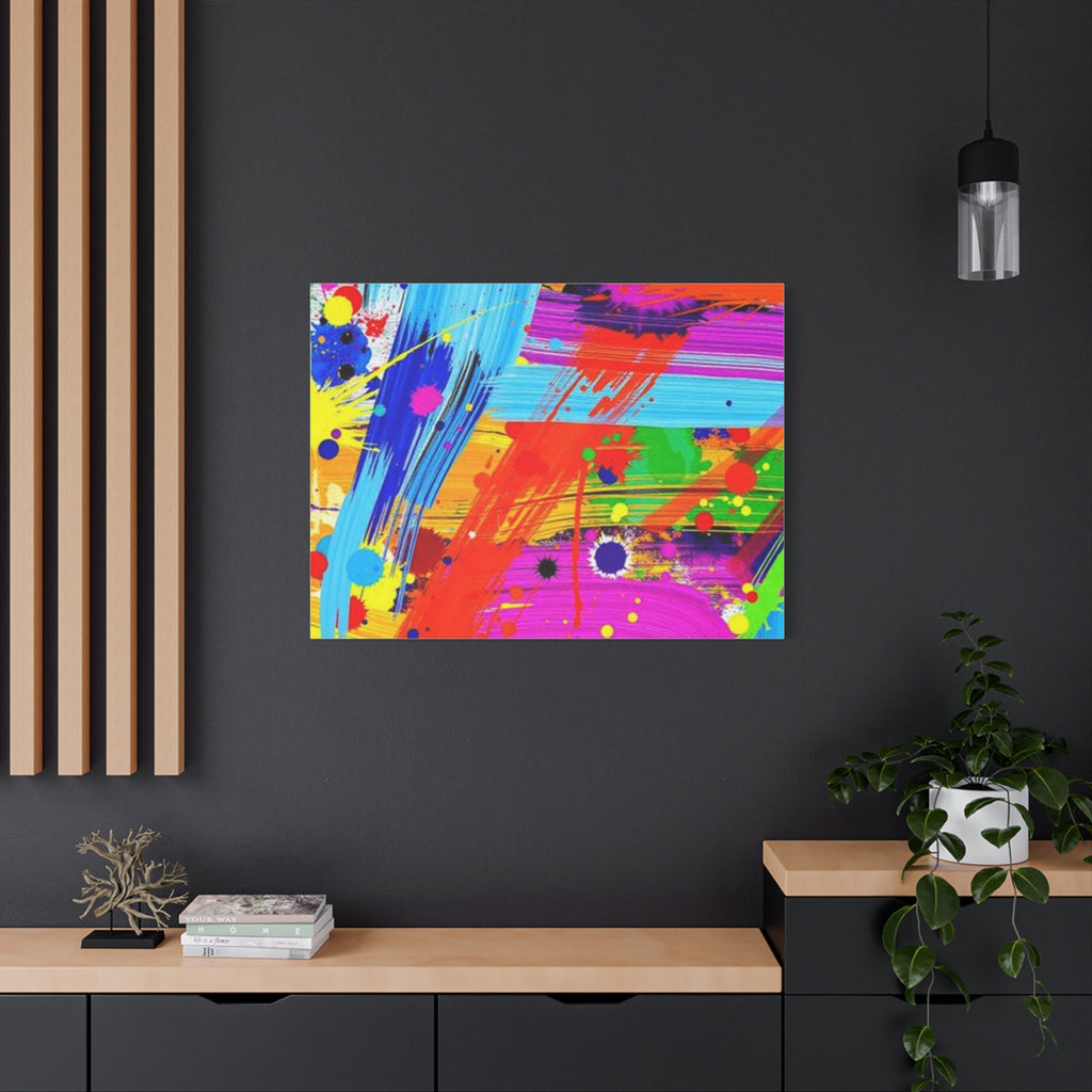 Abstract Color Splash Canvas Print — Vibrant Modern Wall Art