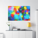 Abstract Rainbow Splash Matte Canvas Print thumbnail 99