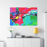Abstract Neon Splash Matte Canvas Print — Vibrant Colorful Stretched Wall Art thumbnail 99
