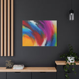 Abstract Rainbow Swirl Matte Canvas Print (Stretched) thumbnail 79