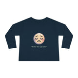 Toddler Long Sleeve Tee — 'Wake Me Up Later' Sleepy Emoji Kids Shirt thumbnail 6
