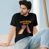 Paws Before People T-Shirt — Cute Cat Paw High-Five Tee for Cat Lovers thumbnail 8