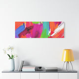 Abstract Rainbow Brushstrokes Matte Canvas Wall Art — Vibrant Stretched 1.25" thumbnail 81