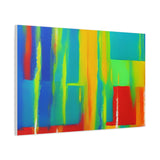 Abstract Rainbow Blocks Matte Canvas Print thumbnail 71