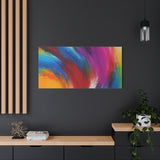Abstract Rainbow Swirl Matte Canvas Print (Stretched) thumbnail 85