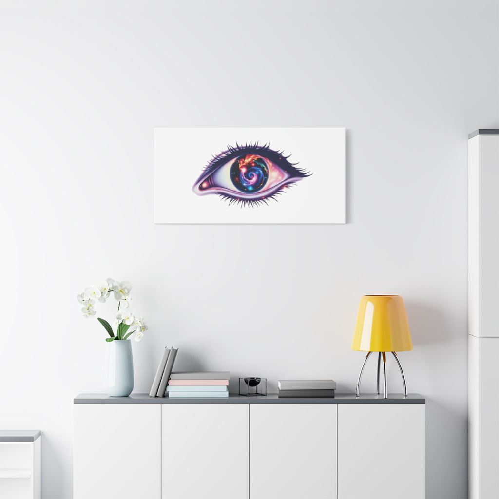 Cosmic Eye Canvas Print — Galaxy Eye Matte Stretched Wall Art