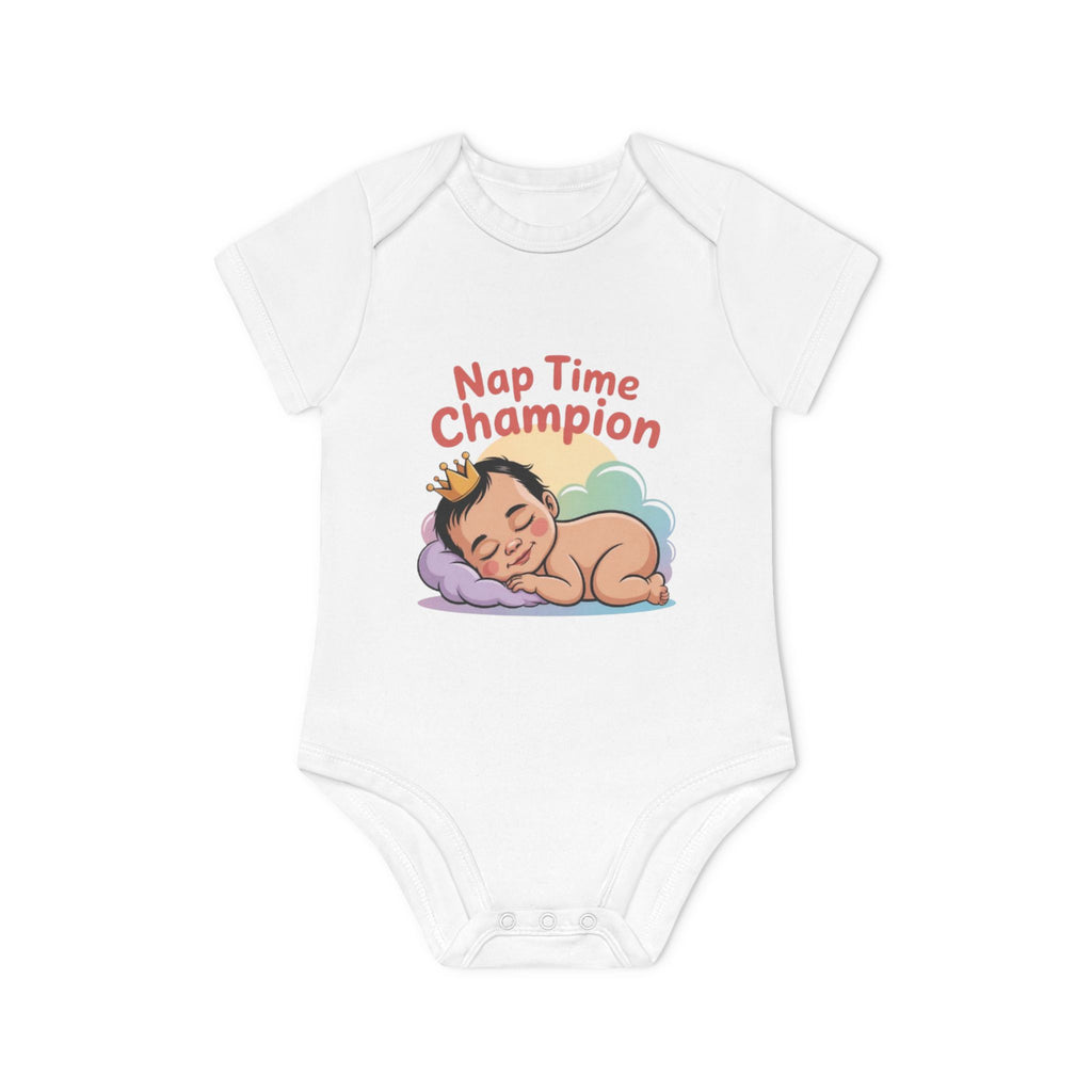 Baby Bodysuit — "Nap Time Champion" Organic Short Sleeve Onesie