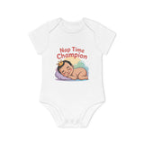 Baby Bodysuit — "Nap Time Champion" Organic Short Sleeve Onesie thumbnail 2