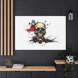 Skull Splash Art Canvas — Grunge Skull Wall Decor, Edgy Gothic Home Accent thumbnail 64