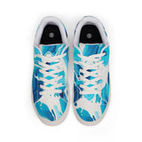 Blue Marble Low-Top Sneakers — Men's Casual Leather Shoes thumbnail 2