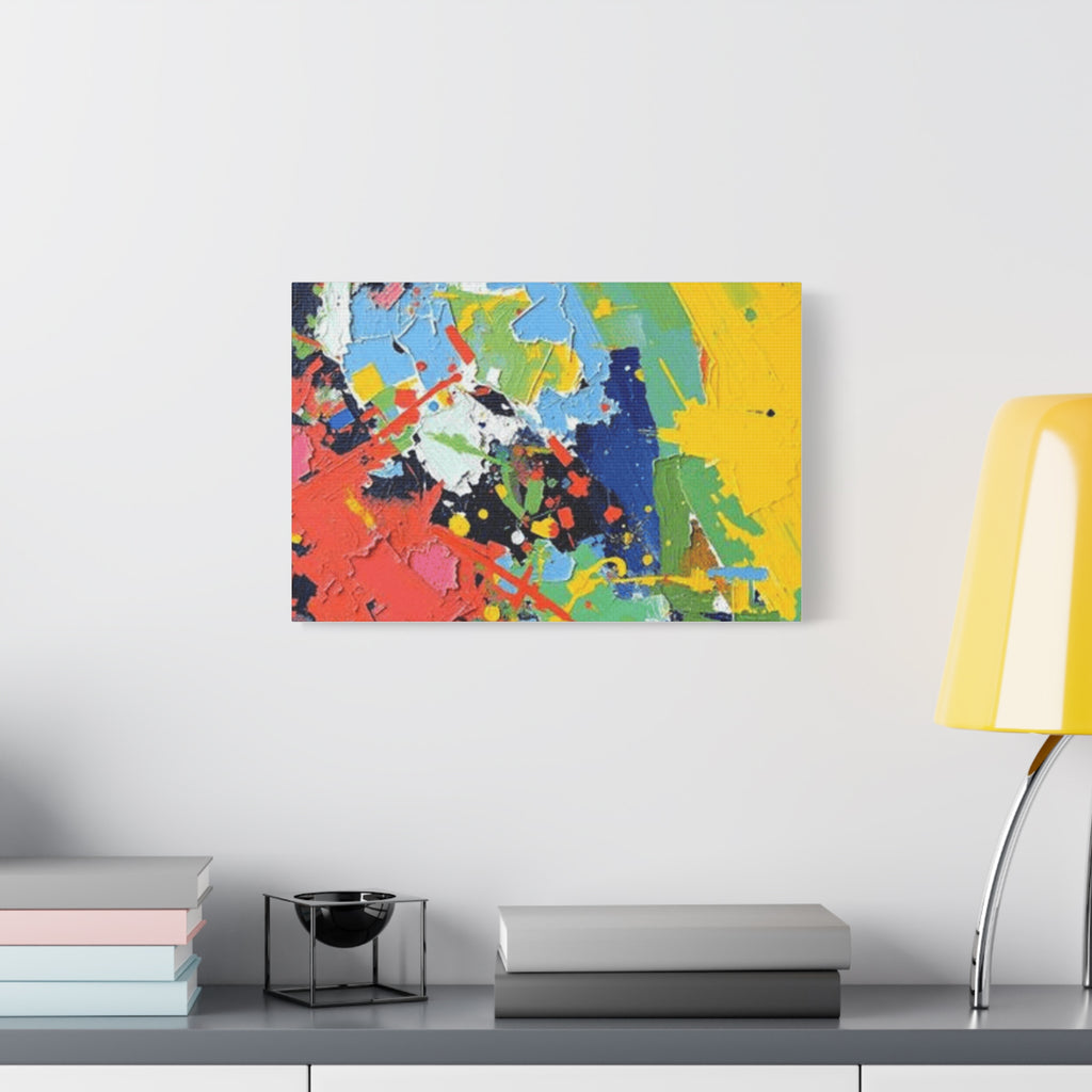 Abstract Color Splash Matte Canvas — Stretched Wall Art