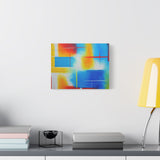Abstract Color Field Matte Canvas Print — Vibrant Blue, Yellow & Red Stretched Wall Art thumbnail 36