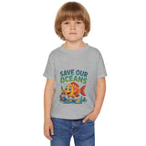 Save Our Oceans Toddler T-Shirt — Cute Fish Environmental Shirt for Kids thumbnail 1