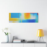 Abstract Color Field Matte Canvas Print — Vibrant Blue, Yellow & Red Stretched Wall Art thumbnail 81