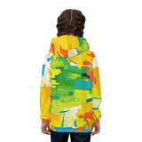 Kids Abstract Paint Splash Hoodie — Bright Colorful All-Over Print thumbnail 5
