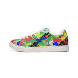 Color Splash Leather Sneakers — Men’s Low-Top Artistic Casual Shoes thumbnail 3