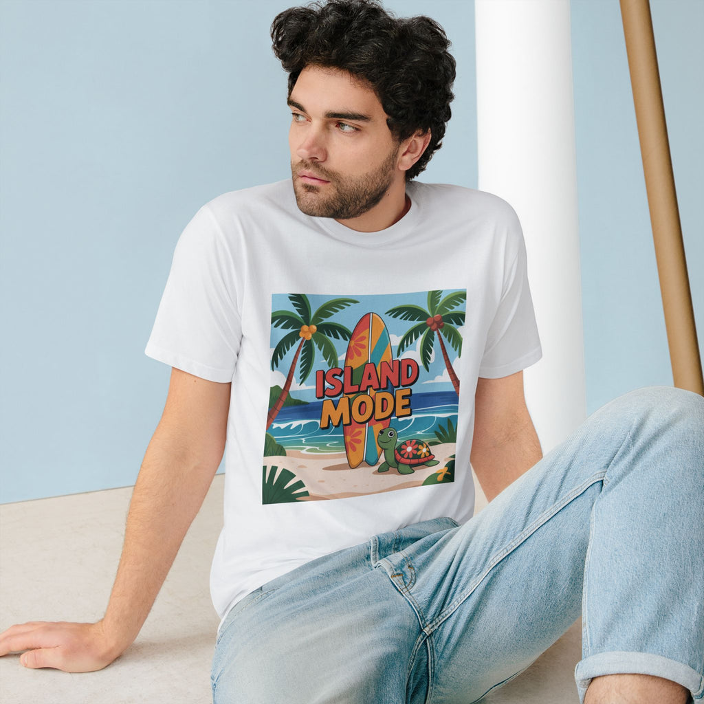 Island Mode T-Shirt — Tropical Surf Turtle Graphic Tee