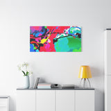 Abstract Neon Splash Matte Canvas Print — Vibrant Colorful Stretched Wall Art thumbnail 84