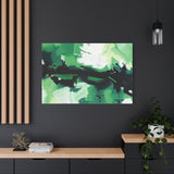 Abstract Green Brushstroke Canvas Print thumbnail 88