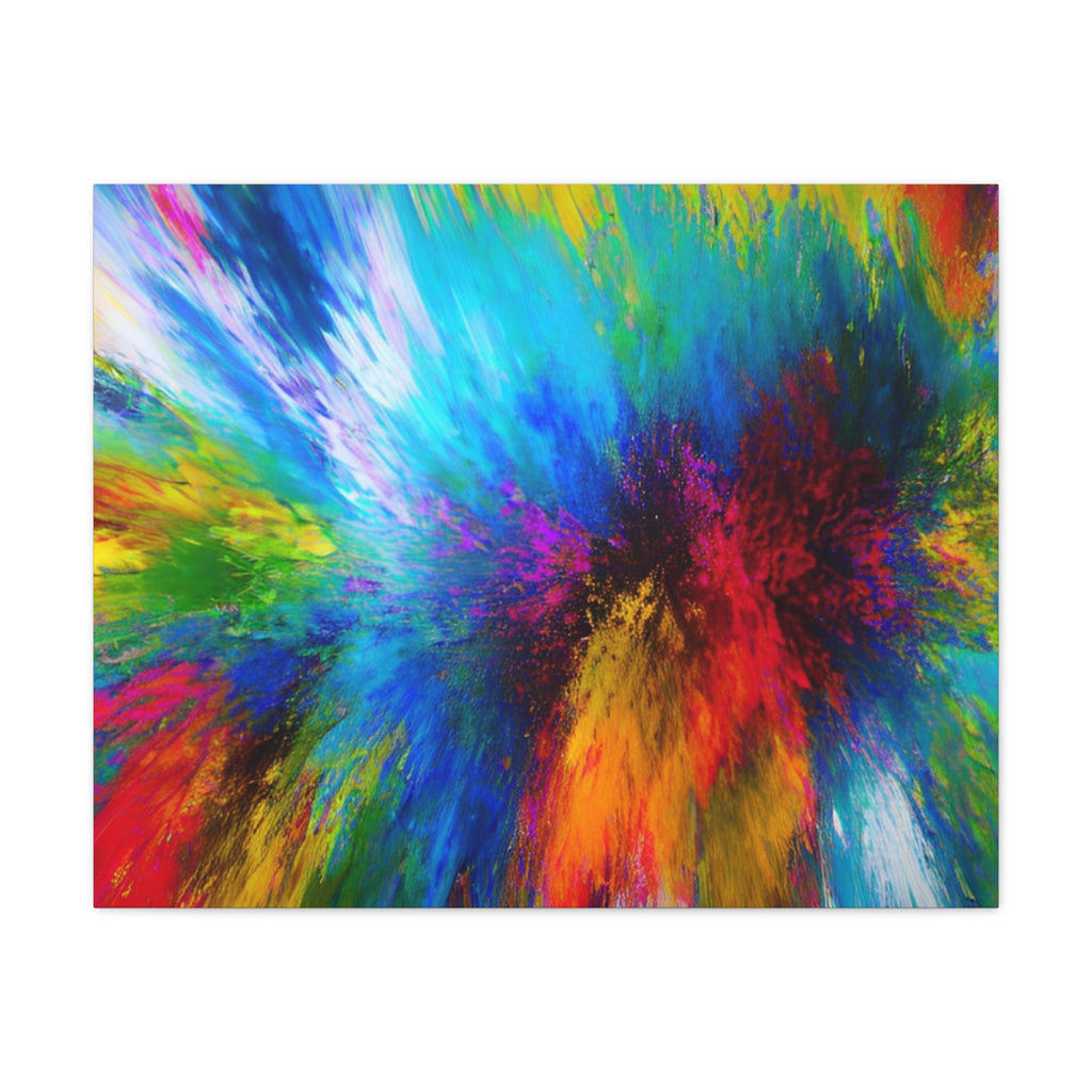 Abstract Color Explosion Matte Canvas Print
