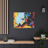 Abstract Color Splash Matte Canvas Print — Modern Stretched Wall Art thumbnail 79