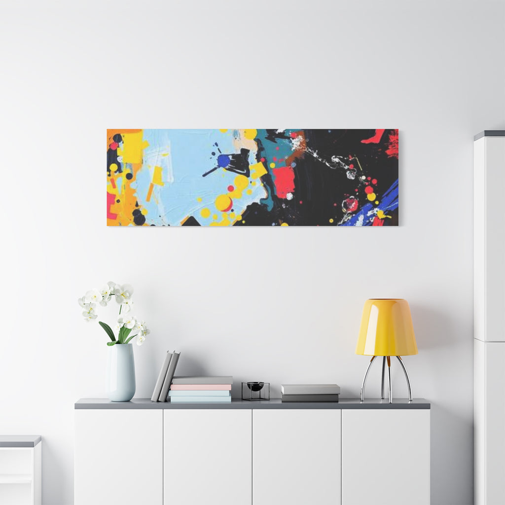 Abstract Color Splash Matte Canvas Print — Modern Stretched Wall Art